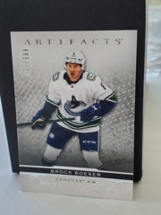 2021-22 Upper Deck Artifacts #144 Brock Boeser 052/599 Vancouver Canucks
