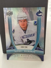 2009-10 Upper Deck Trilogy Rookie Premieres 346/799 Sergei Shirokov #155