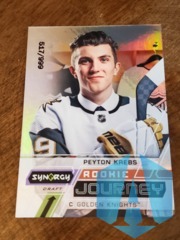 2020-21 UD Synergy Journey Draft 517/999 Peyton Krebs #RJ-PK RC