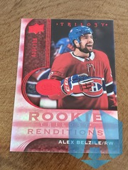 2020-21 Upper Deck Trilogy Renditions Red Alex Belzile #RR-4 Rookie 423/799