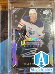 2020-21 UD Black Tyler Benson Lustrous Rookies Auto /199 LS-TB