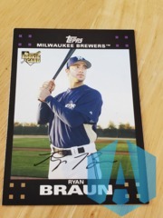 2007 Topps Update Red Back Ryan Braun #UH150 Rookie RC Milwaukee Brewers
