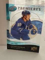 2009-10 Upper Deck Ice Premieres 080/499 Acetate Christian Hanson #148 Leafs