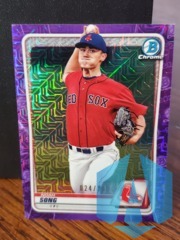 2020 Bowman Chrome Purple Mojo 024/250 Noah Song #BCP-161 Boston Red Sox