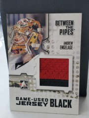 2009-10 ITG Between The Pipes Game-Used Jersey Black #M-11 Andrew Engelage