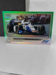 2022 Topps Chrome Formula 1 F2 Cars Green 83/99 Olli Caldwell #141