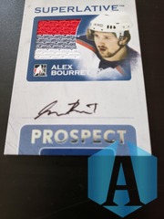 2007-08 ITG Superlative Prospect Game-Used Jersey Silver Alex Bourret Auto SP-AB