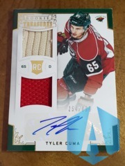 2012-13 Panini Anthology Treasures 254/699 Tyler Cuma #126 Rookie Auto Dual Jerseys