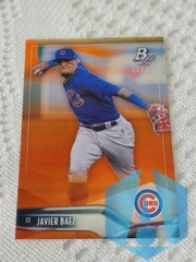2021 Bowman Platinum #44 Javier Baez Orange 16/25 Chicago Cubs