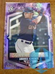 2021 Bowman Platinum Renowned Rookies Purple #RR12 Andres Gimenez 066/250