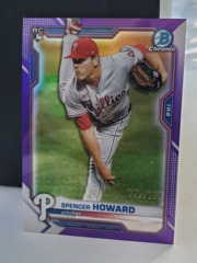 2021 Bowman Chrome Spencer Howard #59 Rookies Purple 072/250 Phillies