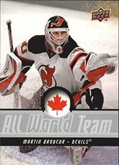 2008-09 Upper Deck All-World Team #AWT5 Martin Brodeur