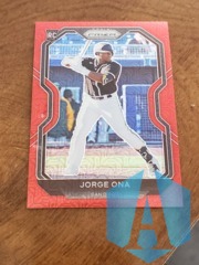 2021 Panini Prizm Tier III Red Mojo Prizm 125/149 Jorge Ona #209 Rookie