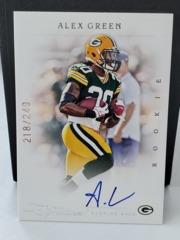 2012 Panini Prime Signatures Silver 218/249 Alex Green #227 Rookie Auto RC