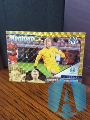 2021 Panini Prizm Mosaic UEFA Euro Kasper Schmeichel #5 Gold Prizm Montage 01/10