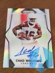 2017 Panini Prizm Rookie Auto Silver Prizm Chad Williams #RA-CW RC