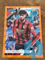 2019-20 Donruss Orange Lazer Philip Billing #24 RC AFC Bournemouth