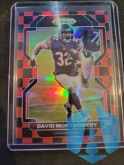 2021-22 Panini Prizm NFL David Montgomery Checkerboard Red Black CASE HIT