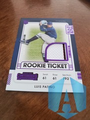 2021 Panini Contenders Luis Patino RTJ-LP Rookie Ticket Patch Purple Foil 20/99 SP
