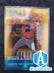 Jason Heyward Braves 2010 Bowman Chrome Topps 100 Gold Refractor 28/50 TPC3