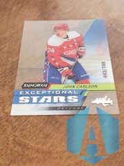 2020-21 John Carlson Exceptional Stars 443/749 Synergy UD Washington Capitals ES-31 Acetate