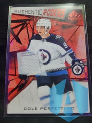 COLE PERFETTI - 2021-22 SP GAME USED - RED AUTHENTIC ROOKIE RC PATCH 160