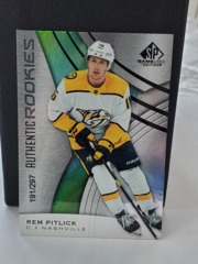 2019-20 SP Game Used Authentic Rookies #199 Rem Pitlick RC 191/297 Nashville