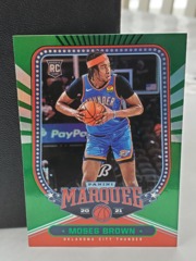 2020-21 Panini Chronicles Marquee Moses Brown Green #250 RC OKC Thunder