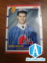 AUTO Owen Nolan Quebec Nordiques Rookie First Round Draft