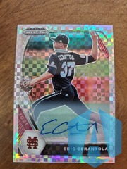 2021 Panini Prizm Draft Picks AUTO ERIC CERANTOLA RC ROOKIE SILVER POWER PLAID 06/17 PDP139