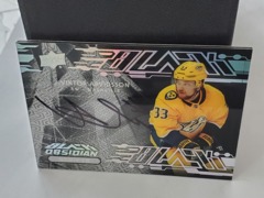 2019-20 UD Black Obsidian Scripts Viktor Arvidsson #OS-VA Auto Nashville