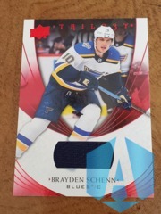 2020-21 Upper Deck Trilogy Red Foil Jerseys Brayden Schenn #39