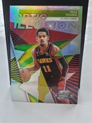 2022-23 Panini Contenders Optic Illusion Silver Prizm #9 Trae Young