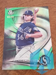 2022 Bowman Platinum Michael Morales #TOP-23 Green Icy Foil Parallel SP 50/99