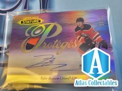 2020-21 UD Stature Rookie PROTEGES Auto Patch Tyler Benson /24