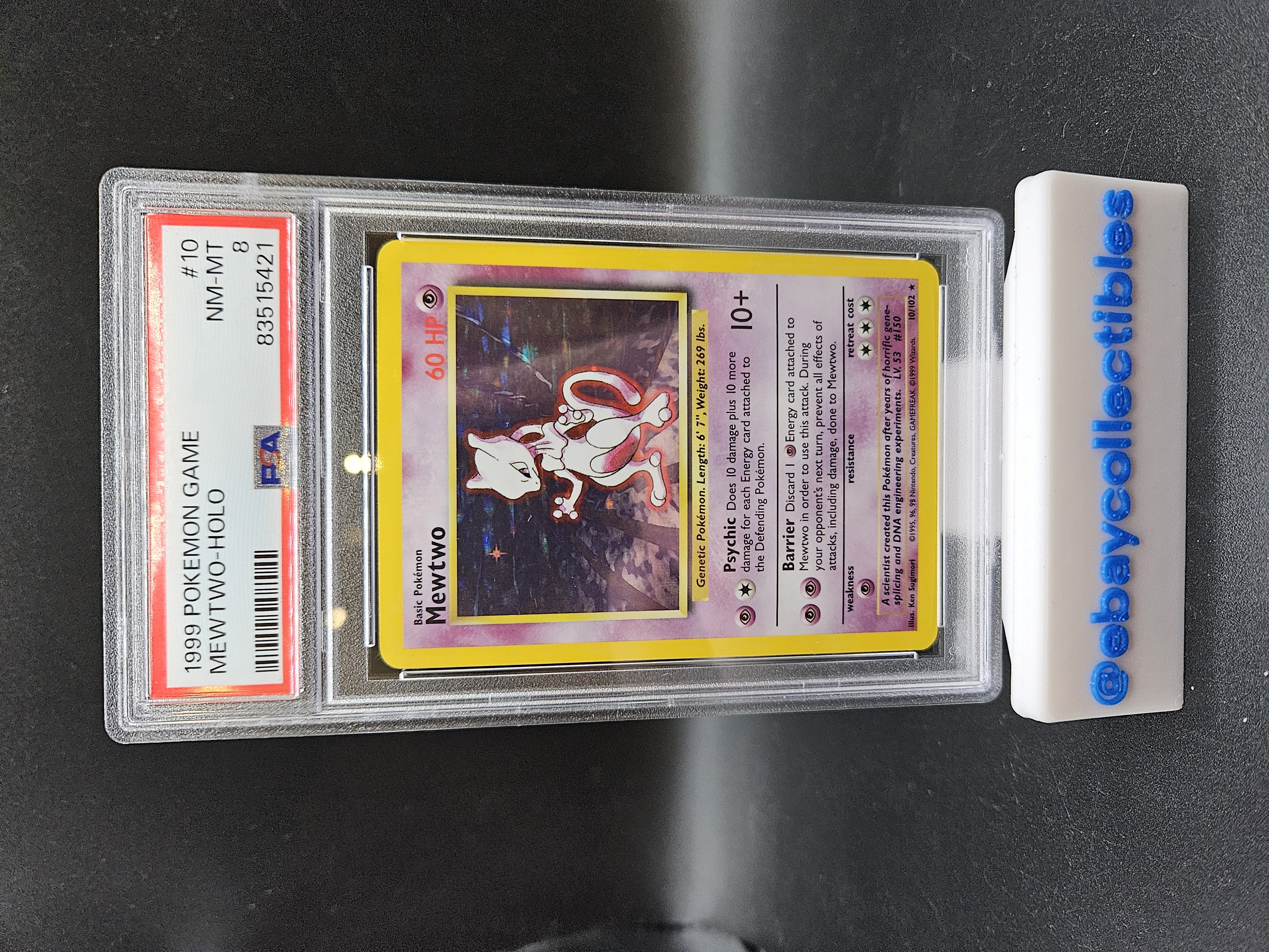 Mewtwo Holo PSA 8 NM-MINT - 1999 Pokemon Game Base Set 10/102