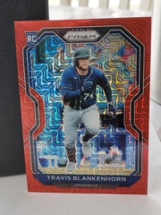 2021 Panini Prizm Rookie Red Mojo 068/149 Travis Blankenhorn #122 Minnesota Twins