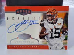 2017 Panini Plates & Patches Upper Echelon 42/99 John Ross III Rookie Auto RC Bengels