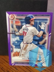 2021 Bowman Purple Parallel #BP-81 DREW WATERS 199/250 Atlanta Braves