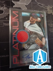 2020 Bowman Platinum Platinum Pieces Rookie AUTO Relic /99 - Aaron Civale