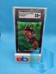 2022 Team Canada Juniors Adam Fantilli Green Frenzy Foil Parallel 20/25 #27 SGC 10 GEM