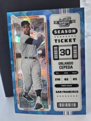 2023 Panini Chronicles Contenders Optic Orlando Cepeda #12 Blue Cracked Ice Prizm 21/25