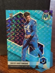 2021 Panini Mosaic Blue Fluorescent Camo Prizm 10/15 Dayo Odeyingbo #357 Colts