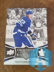 2018-19 Exquisite Collection Platinum Rookies #R23 Travis Dermott 088/299