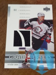 2001-02 Upper Deck Honor Roll Grade A Jerseys 134/225 Miroslav Satan #J-MS