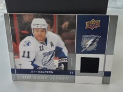 2009-10 Upper Deck Series 1 UD Game Jersey Jeff Halpern #GJ-JH Lightning