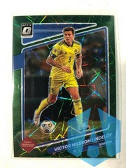 2021-22 Donruss Soccer Road Qatar Victor Nilsson Lindelof #154 Optic Green Velocity