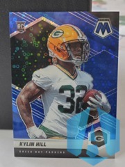 2021 Panini Mosaic No Huddle Kylin Hill #374 Blue Disco Prizm 60/75 RC Packers