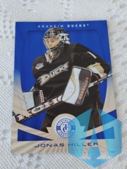 2013-14 Totally Certified Platinum Blue 21/50 Jonas Hiller #129