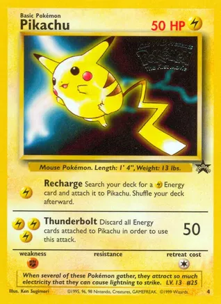 Pikachu - 4 - movie promo - WOTC BLACK STAR